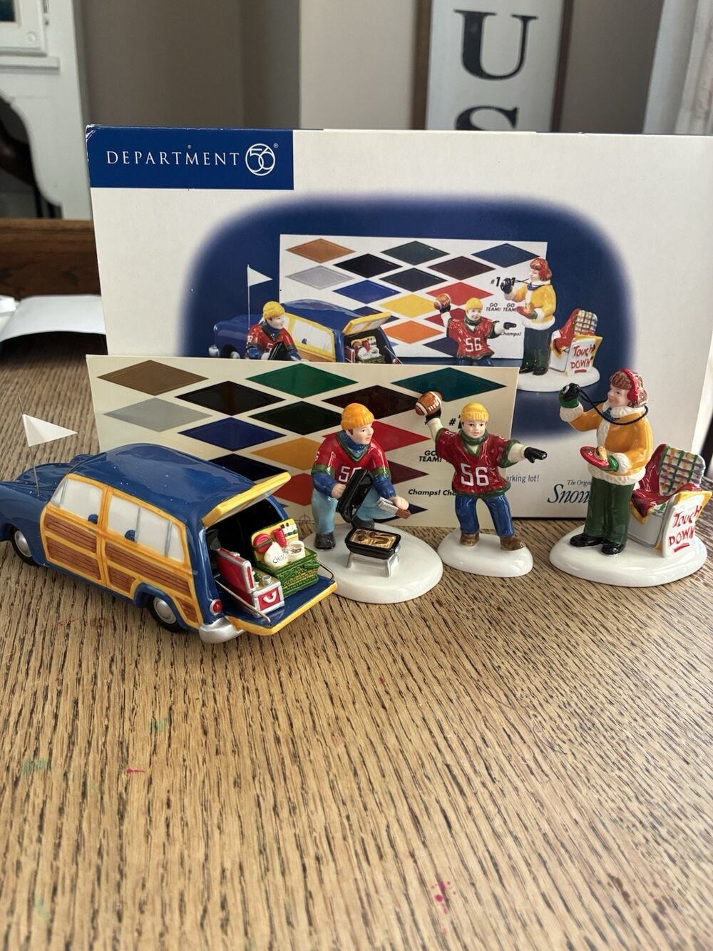 Department 56 Snow Village Before the Big Game #55019 Football RETIRED NEW